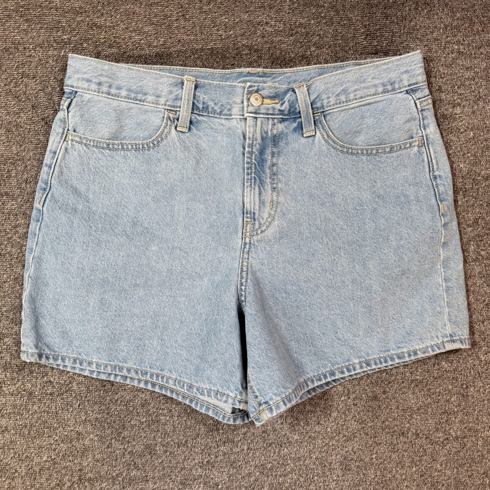 Old Navy High-Rise Wow Baggy Shorts Light Wash Denim Size 10